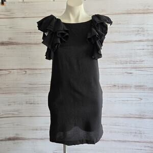 Blaque Label Black Ruffle Sleeve Dress sz Small